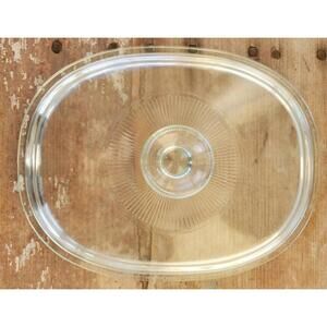 Vintage CorningWare PYREX F-12-C Glass Lid: French White Casserole Replacement